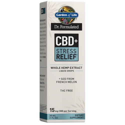 Garden of Life Dr Formulated CBD plus Stress Relief 15 mg Drops 1 oz