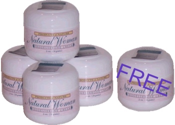 Products of Nature Natural Woman Progesterone Cream 2 oz - buy 4 get one FREE